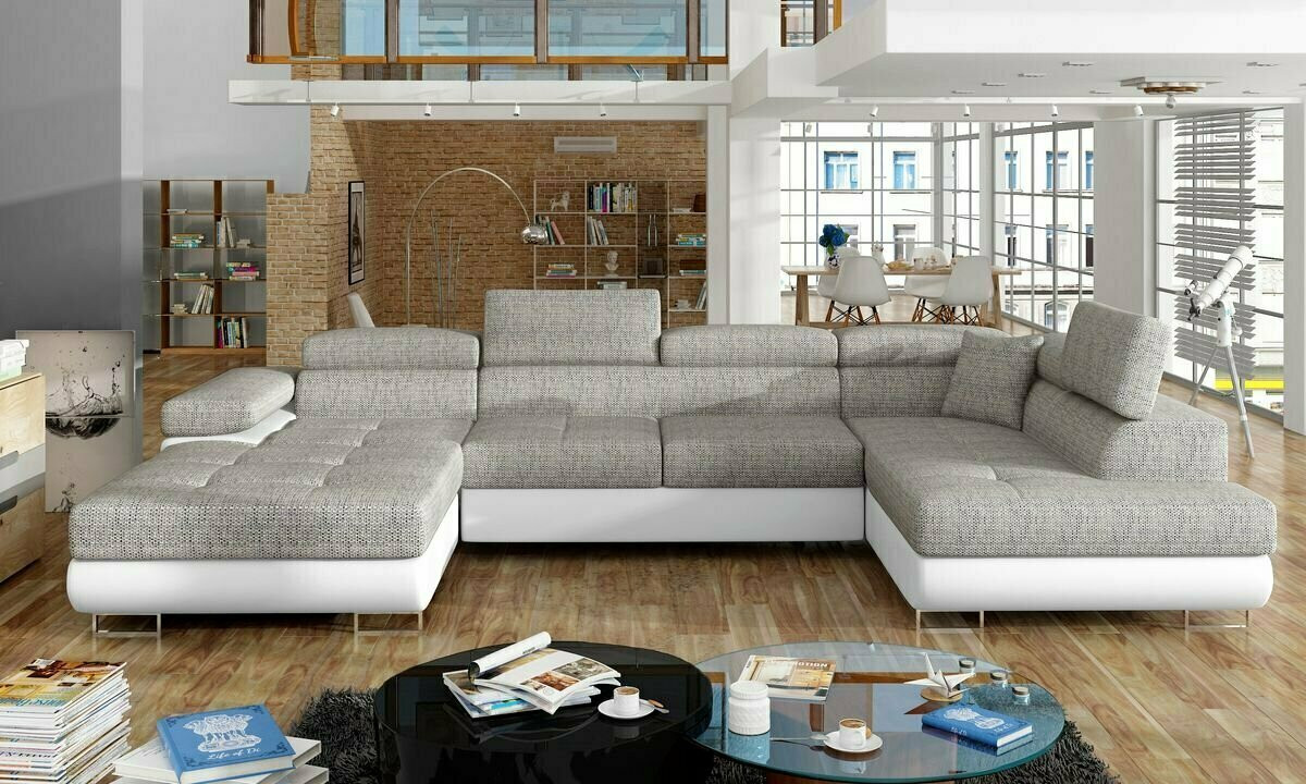 Chester U shaped sofa bed with storage B01/S17
