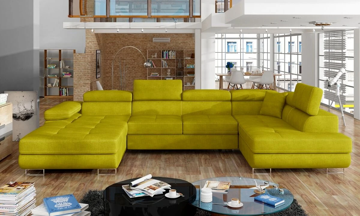 Chester U shaped sofa bed with storage O68