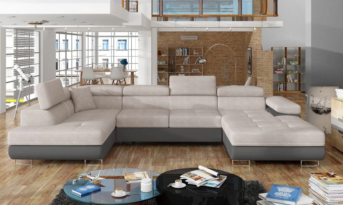 Chester U shaped sofa bed with storage S83/S29