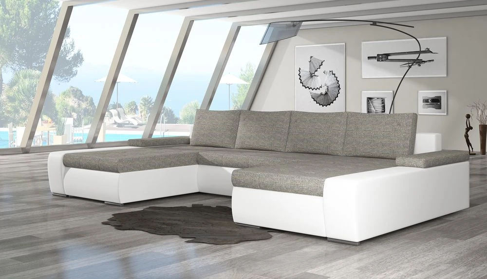 Northampton U shaped sofa bed with storage S17/B01