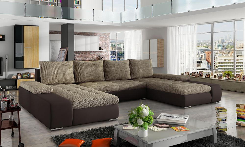 Northampton U shaped sofa bed with storage S66/B03