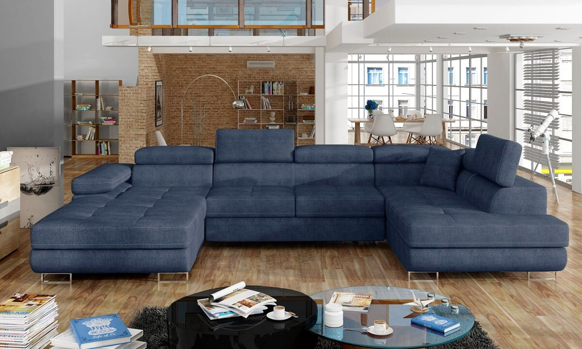 Chester U shaped sofa bed with storage O86